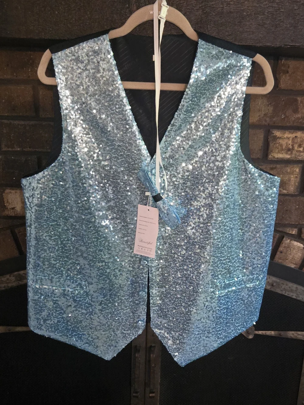 Light Aqua Sequin Vest